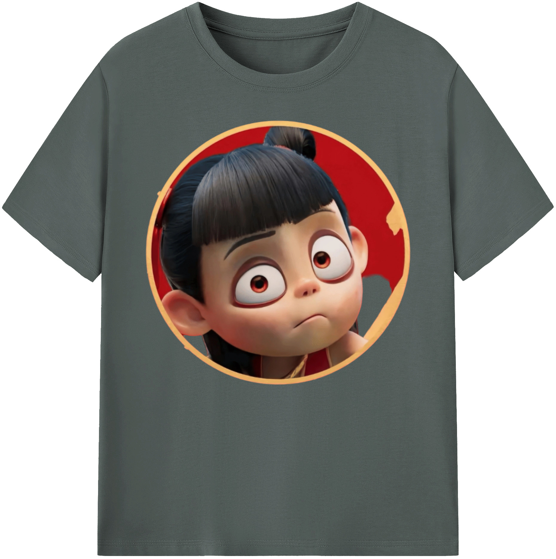 （画像用） Ne Zha 2 ナタ 魔童の大暴れ 綿100％ メンズ半袖Tシャツ｜肌触りやわらか＆通気性